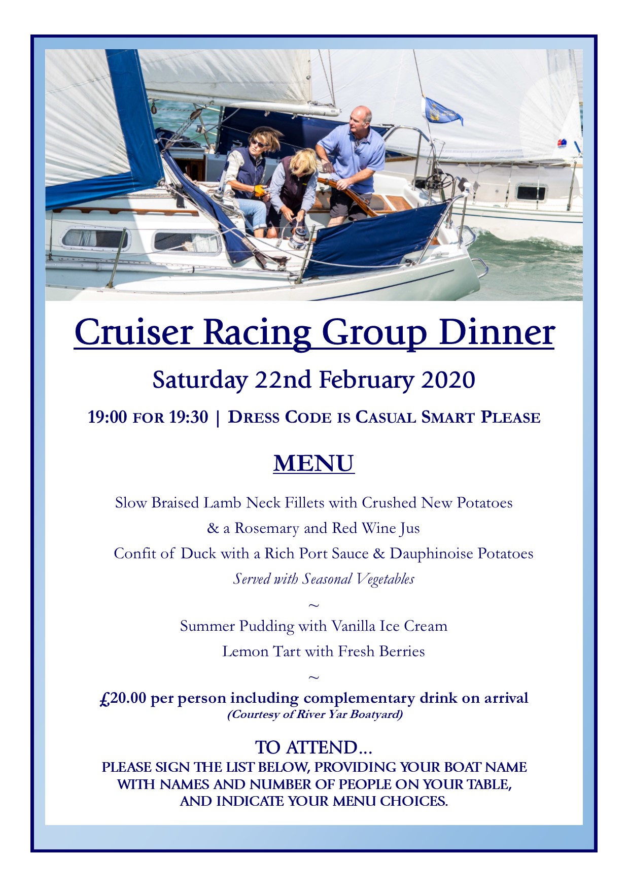 Cruising Racing Group Dinner