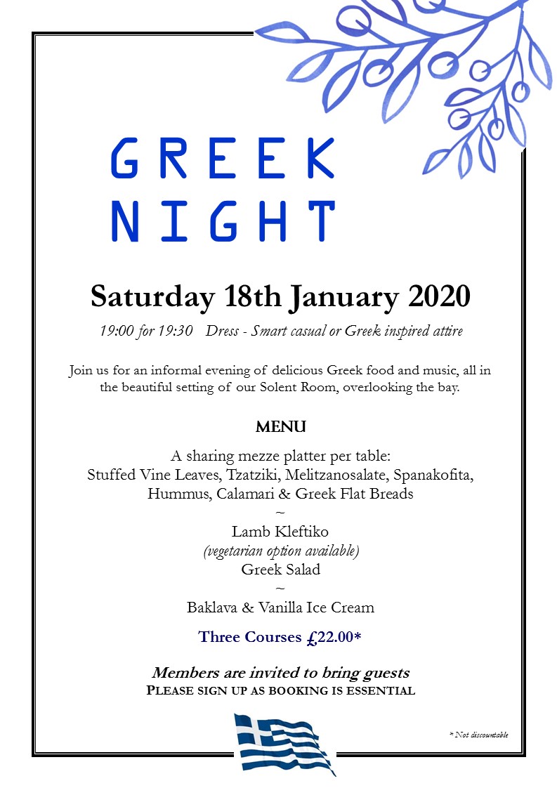 Greek Night - Fully Booked