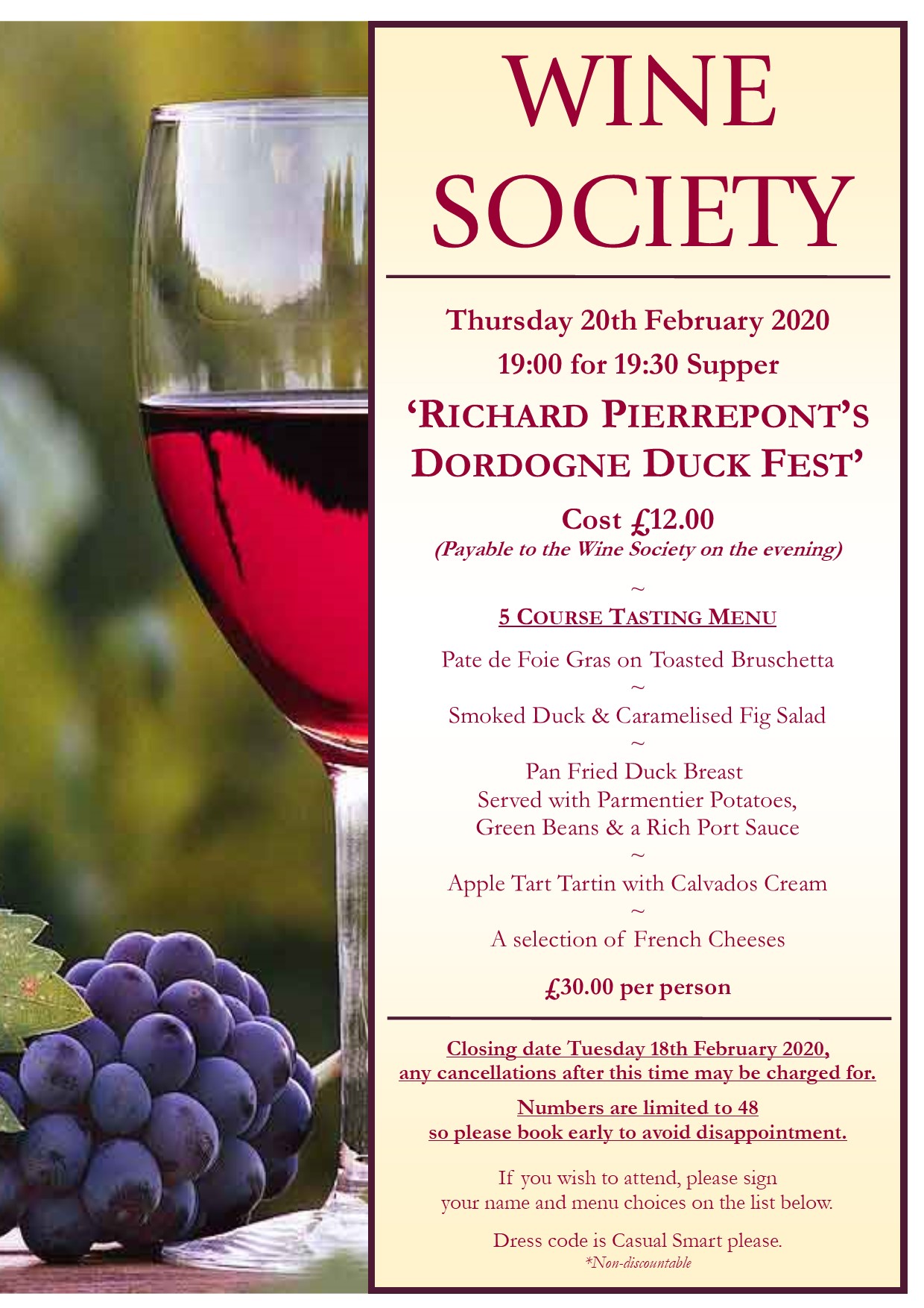 Wine Society 'Duck Fest'